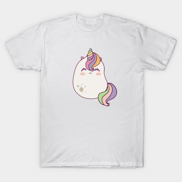 Cute Kawaii *Potato* Unicorn - Sherbet T-Shirt by pbDazzler23